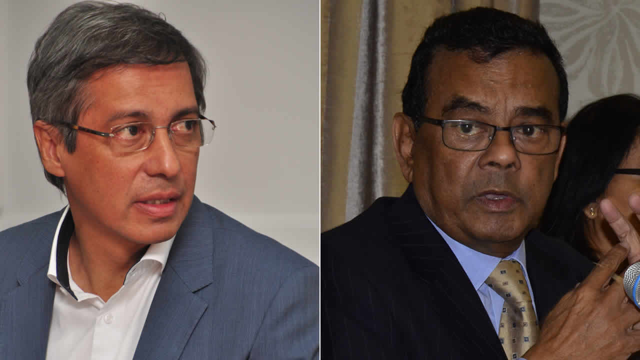 Xavier-Luc Duval et Ivan Collendavelloo.