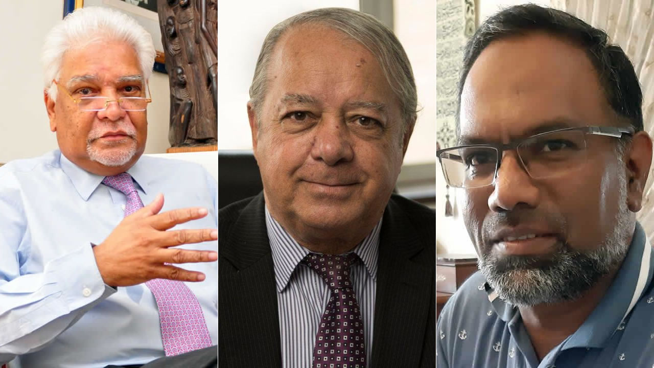 Jean Claude de l'Estrac, Lindsay Rivière et Khalil Elahee.