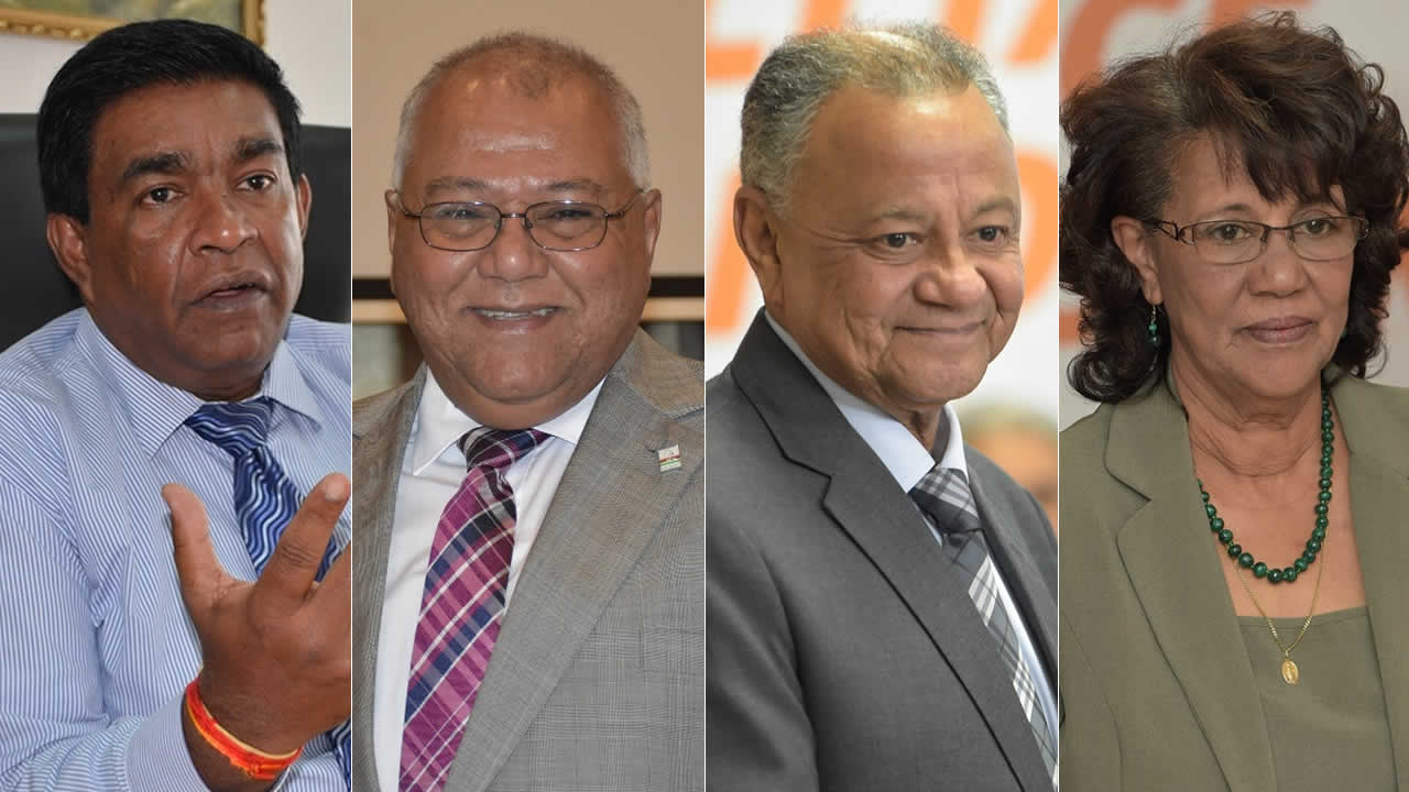 Pradeep Roopun, Mahen Jhugroo, Eddy Boissezon et Françoise Labelle.