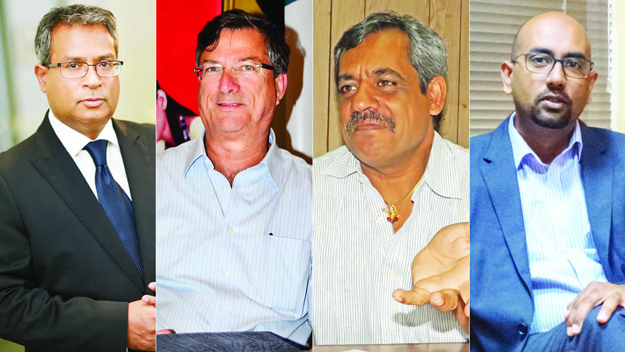 Raju Jaddoo, Sylvan Oxenham, Amar Deerpalsing et Ken Arian