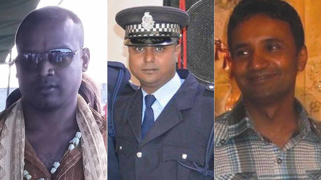 Eddyssen Pachee, Hurreechurn Arvind et Iqbal Toofany.