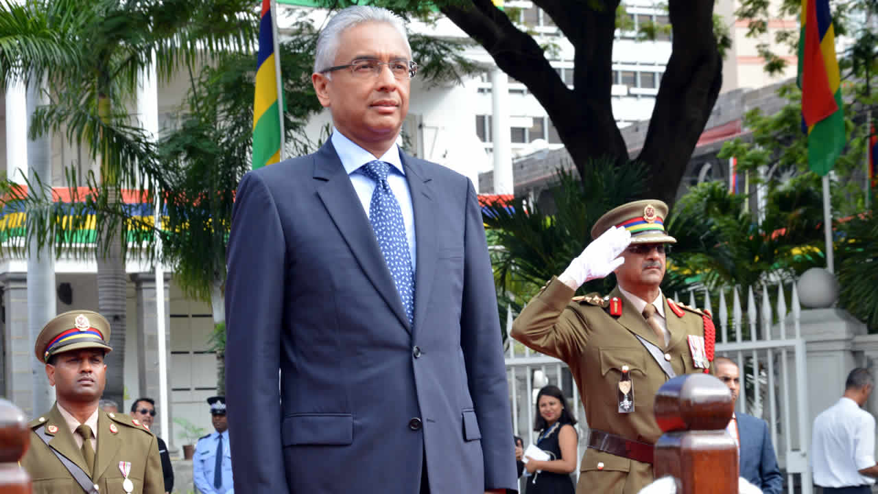 Pravind Jugnauth, Premier ministre, après la prestation de serment le 23 janvier.