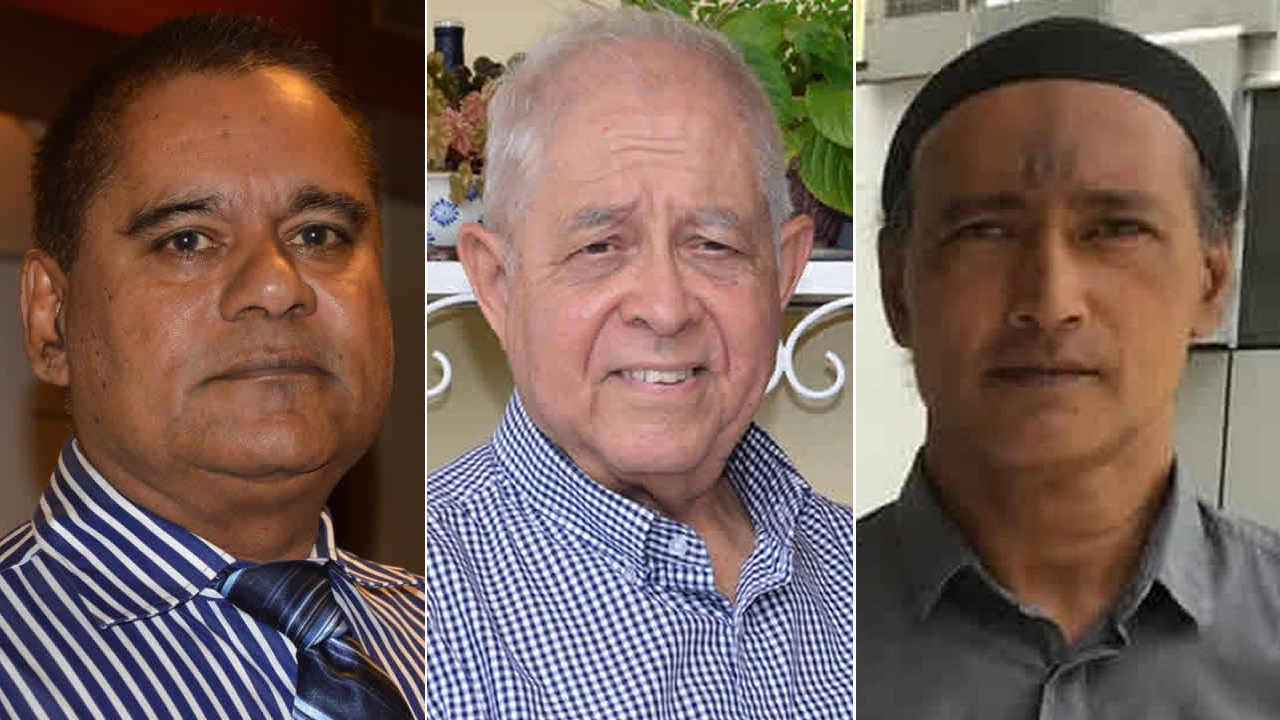 Rashid Imrith, Pierre Dinan et Faisal Ally Beegun.