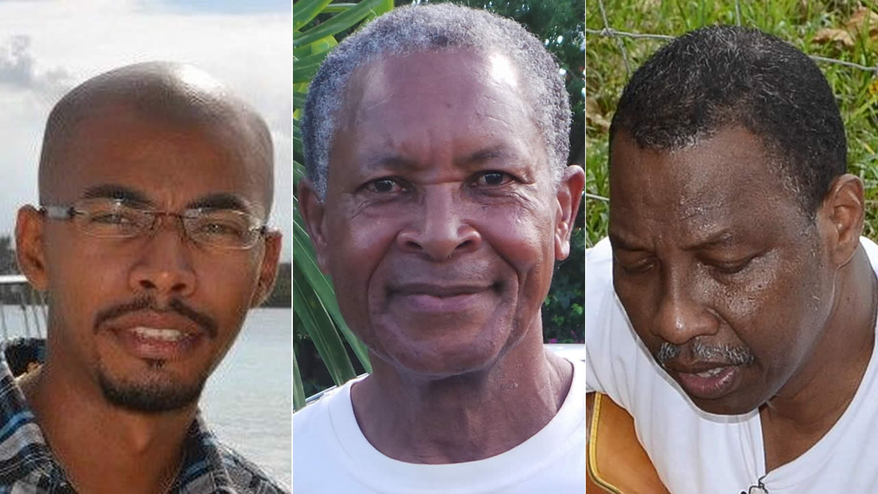 Jean Paul Zephire, Georges Jean-Louis et Roland Jean.