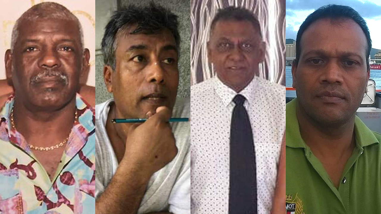 Sylvain Addison, Mowsadeck Bheenick, Lindsay Plassan et Sujit Kumar Seewoo
