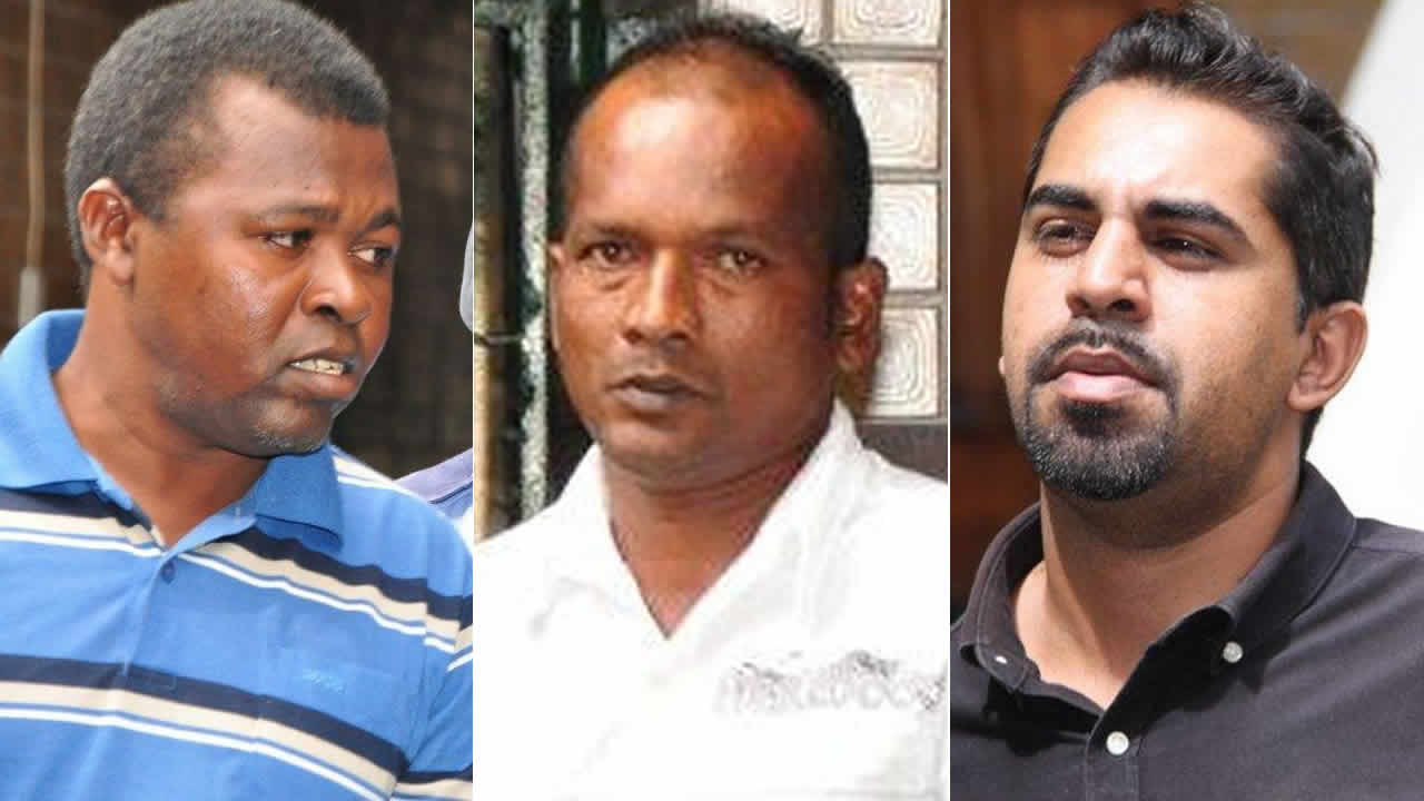 Jean Alex Ravina, Vinay Sohun et Ziaoudeen Noorah