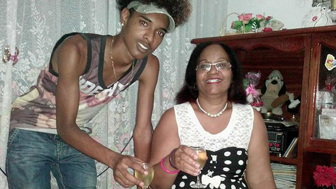 David Zidan Purmessur avec sa mère Marguerite Langevin.