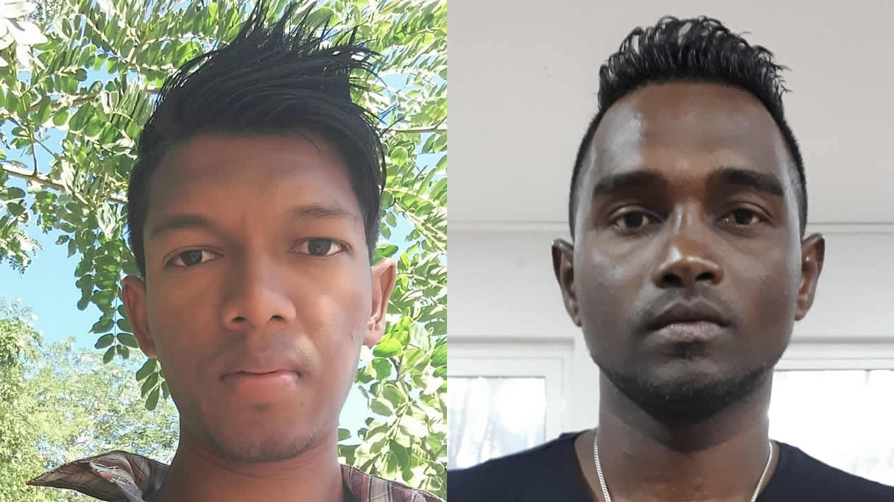 Ashveen Lothay et son cousin Robin Lothay.