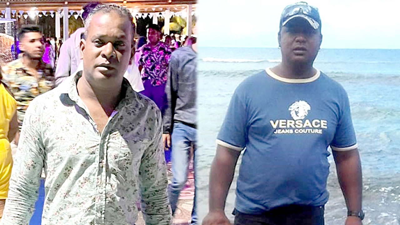 Atish HORIL et Yuvrajsing hUSTABIR périssent noyés