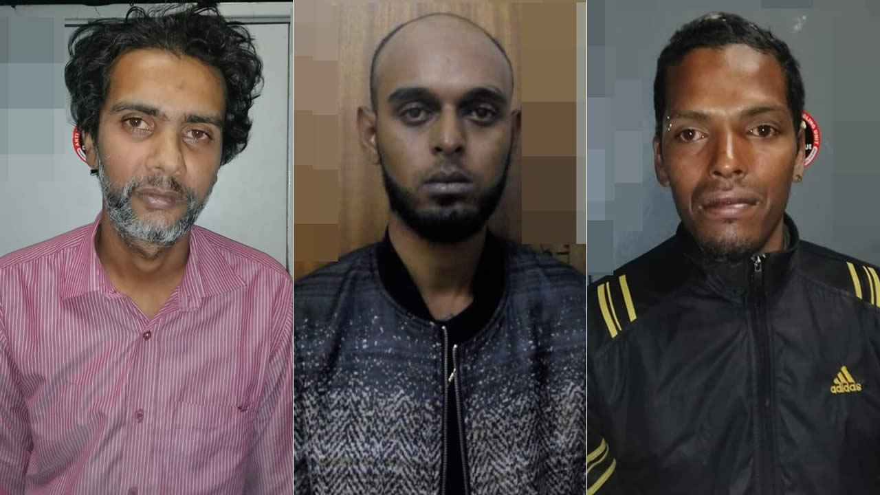 Adil Bhukoo, Jeff Augustine et Louis David Monrose.