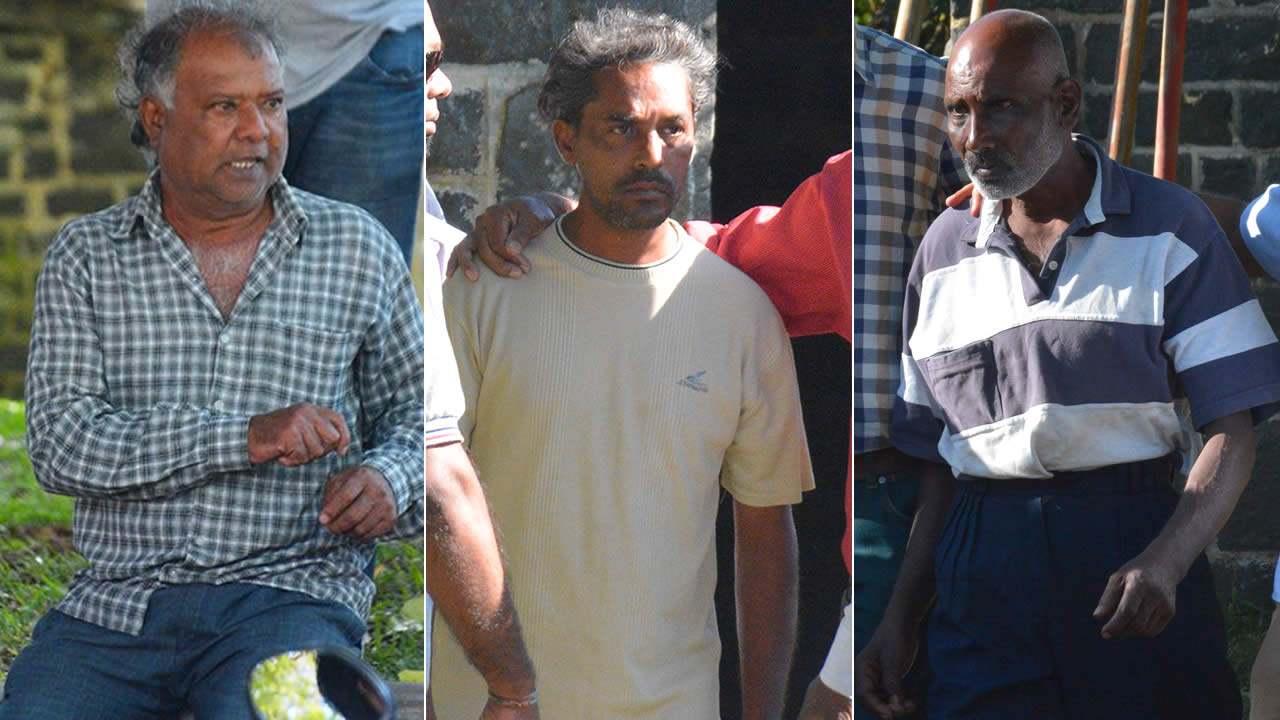 Rohit Doobeejasing, Gawtam Seetaram  et Chinanen  Dorsamy.