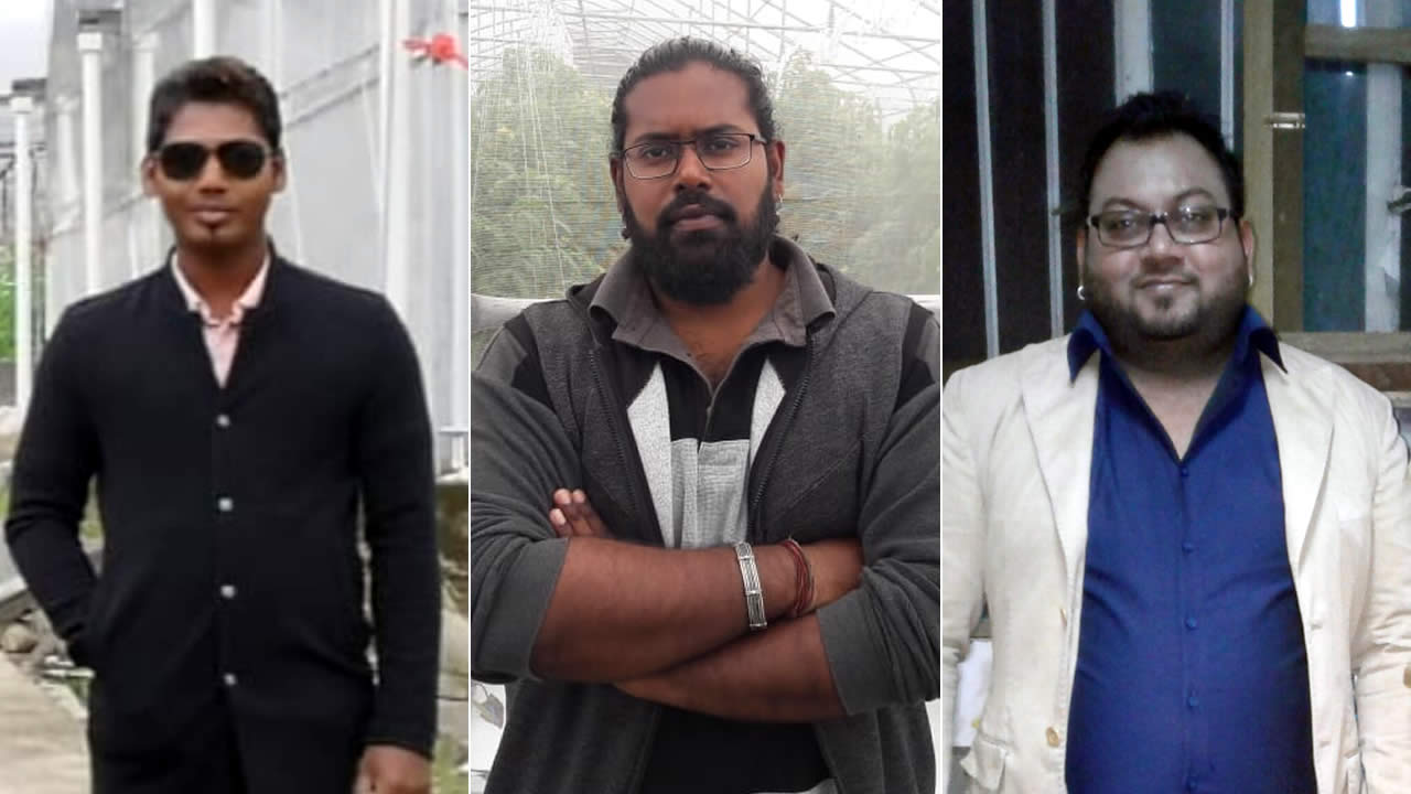 Kailash Dussoye, Eklavyah Soopal et Roshan Jhuboo.