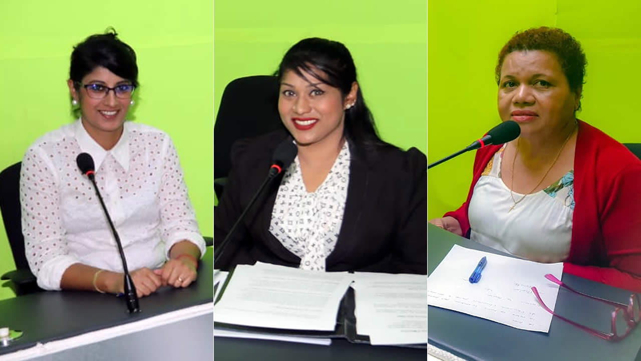 Caroline et Me Melany Nagen et Christiane Valéry.