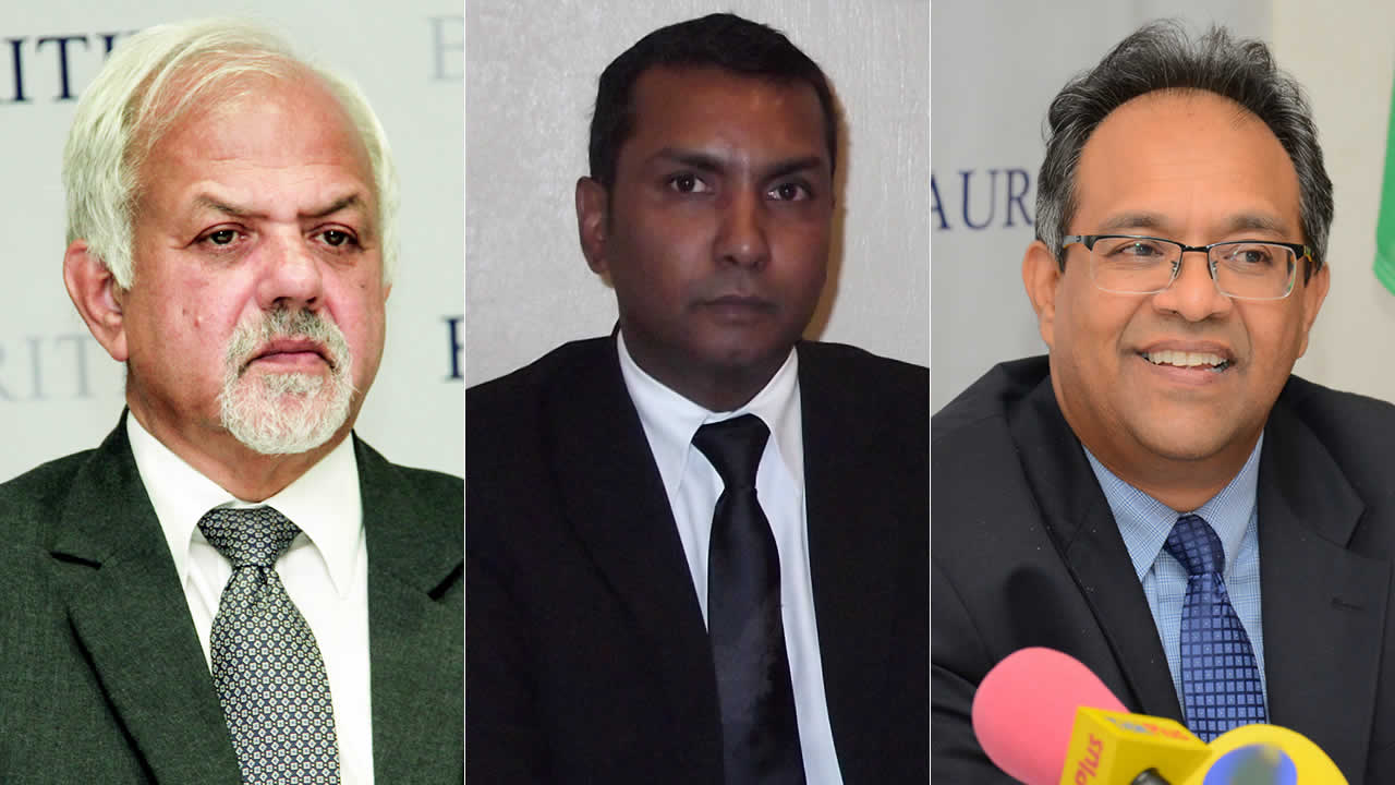 Yandraduth Googoolye, Renganaden Padayachy et Vikram Punchoo