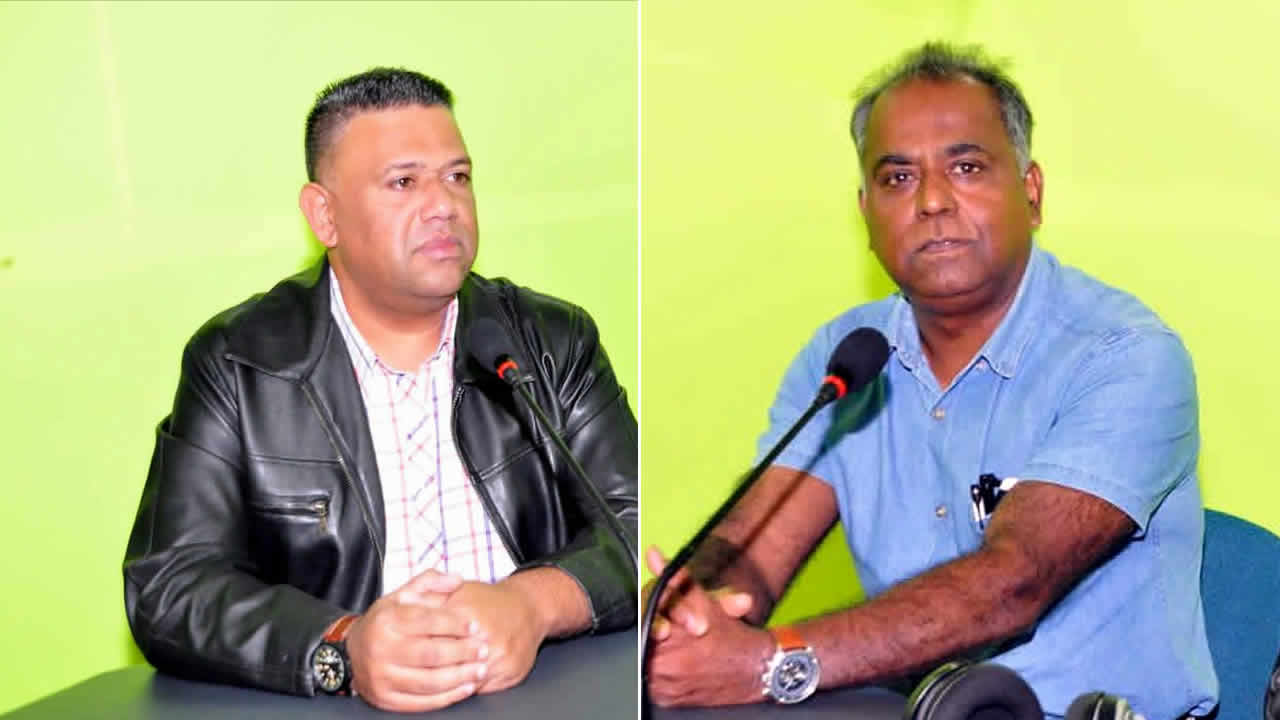 Navin Mahadoo et  Le Dr Siven Samoo.