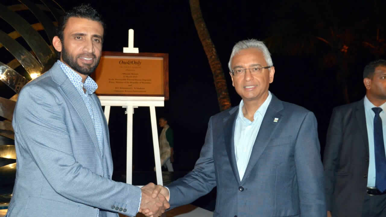 Pravind Jugnauth et Mohammed Al Shaibani. 