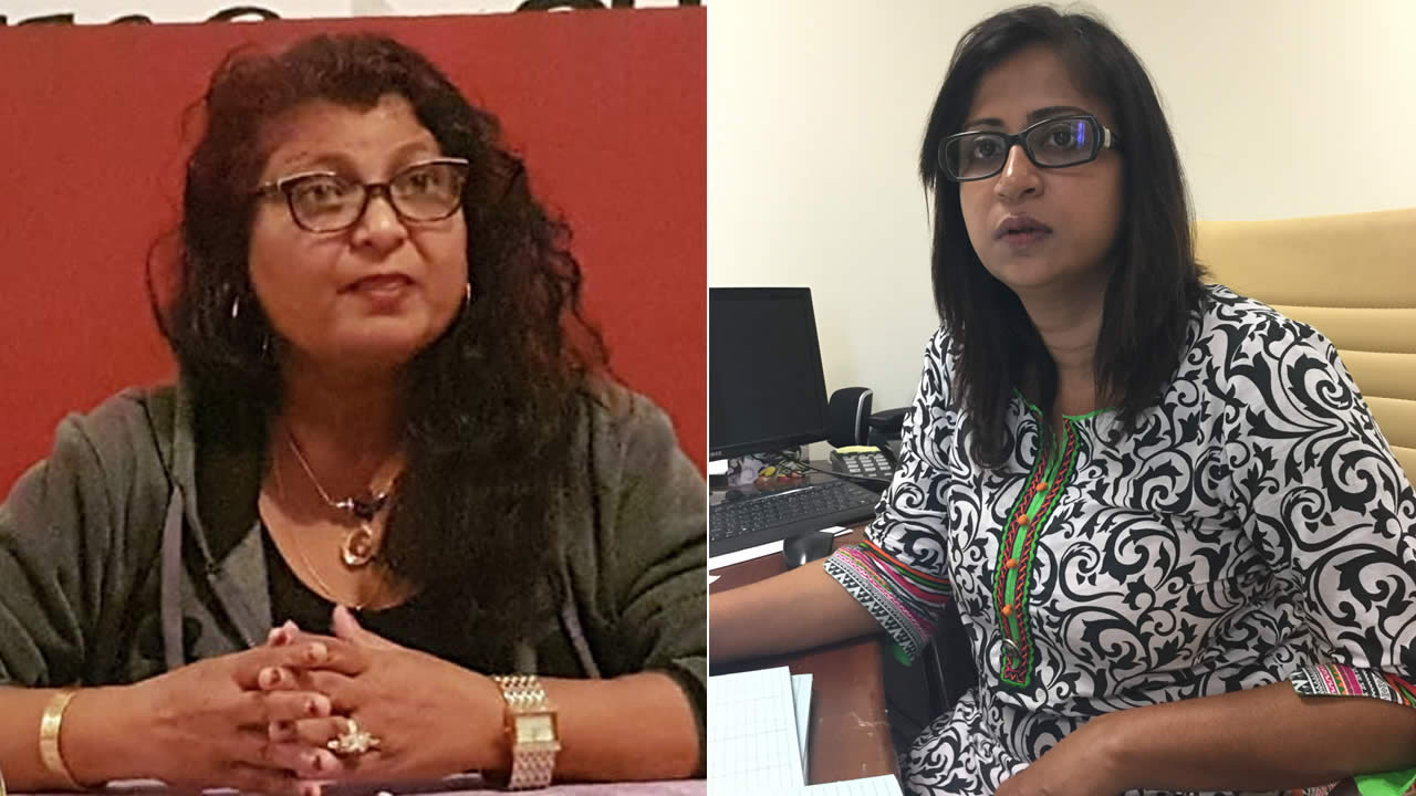 Jeeanmotee Guness et Roubina Jadoo-Jaunbocus