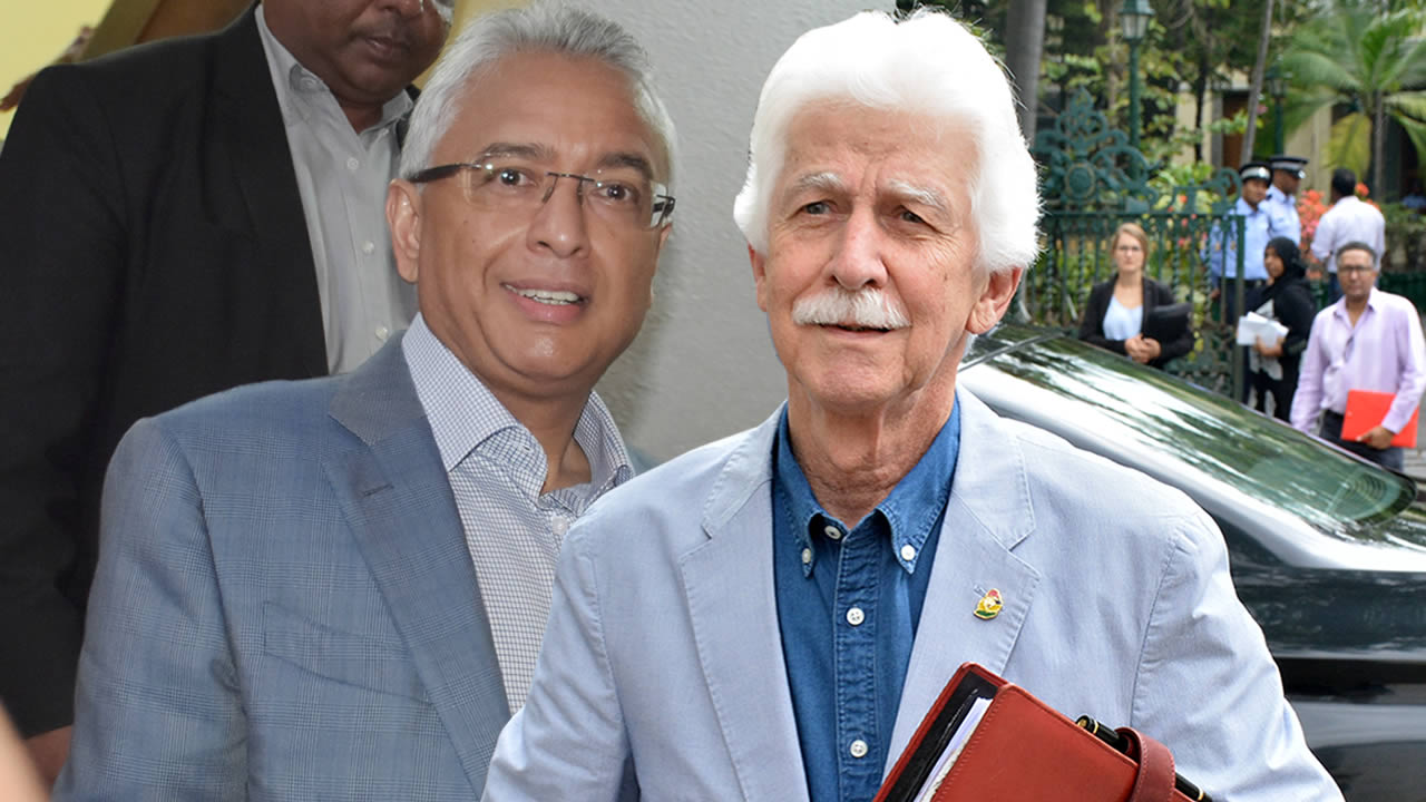 Pravind Jugnauth et Paul Bérenger