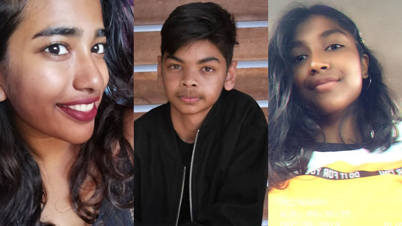 Shresvee Bapu Naidu, Yash Beeharry et Seeksha Ramjeeawon