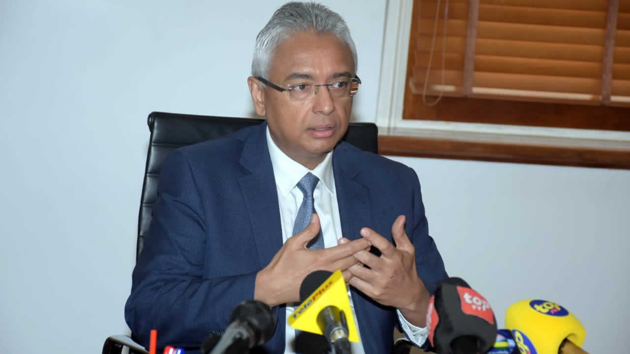 Le PM, Pravind Jugnauth.