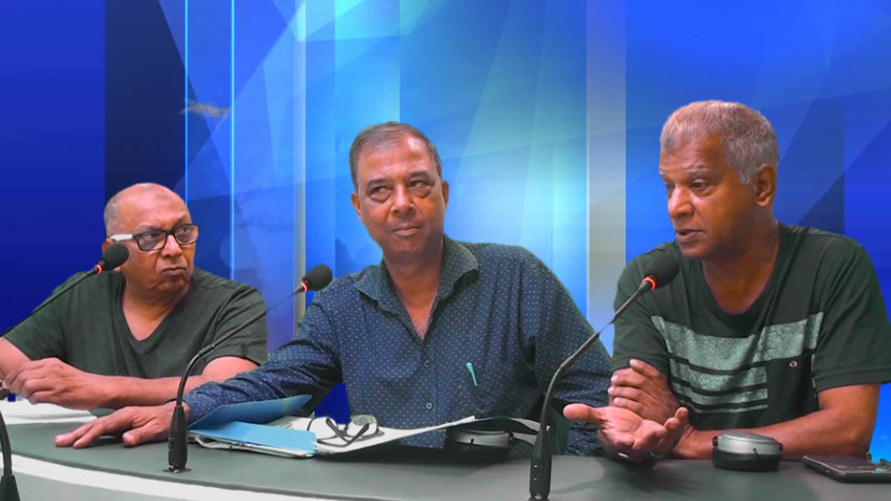 Bashir Taleb, Vinod Seegum et Yahya Paraouty.