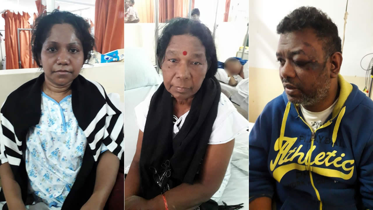 Rajinee, Sourah et Vishal Samonakoo.