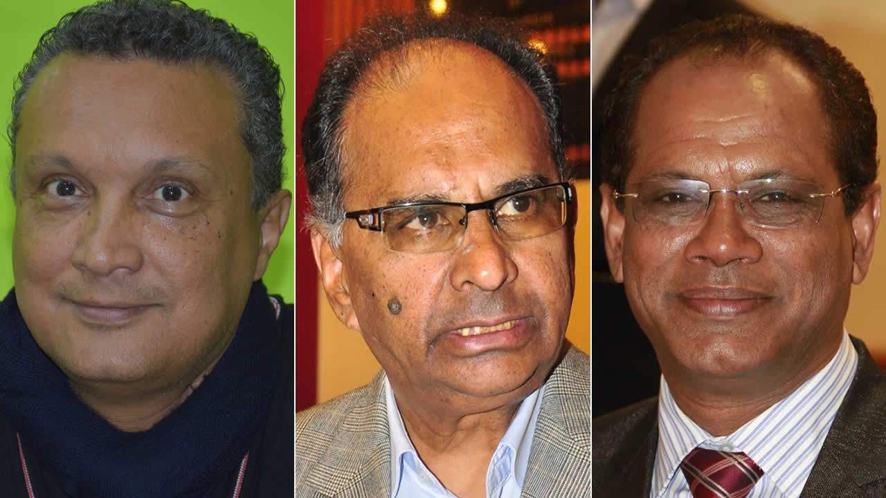 Patrick Assirvaden, Alan Ganoo et Ajay Gunness.