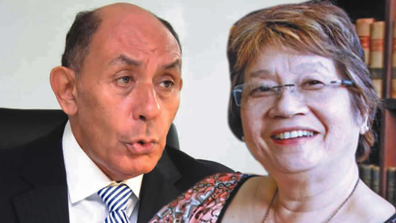 Me Hervé Lassémillante et Marie-Lourdes Lam Hung