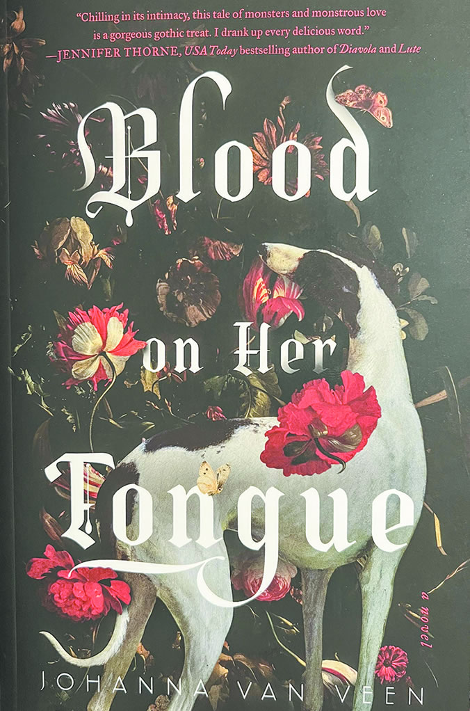 Blood on her tongue 