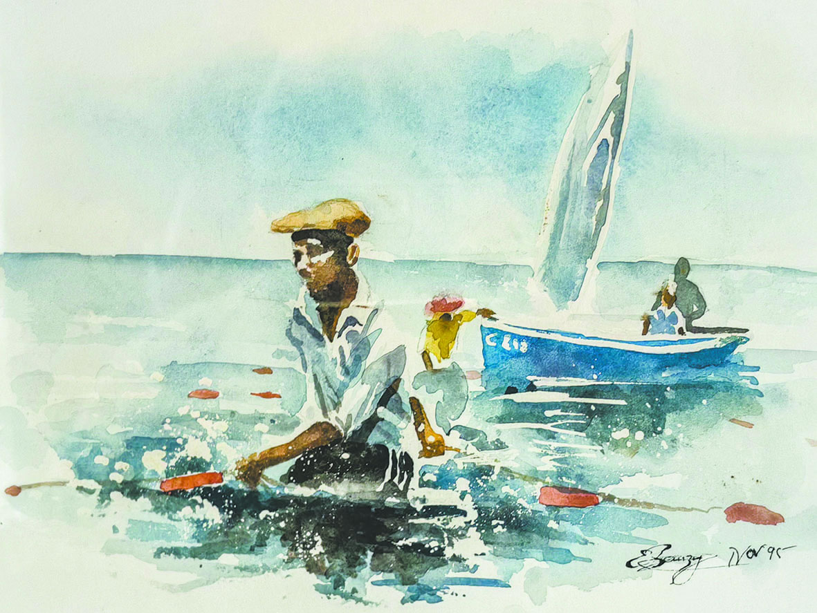Pêcheur à la senne d’Eddy Banzigou (1995).