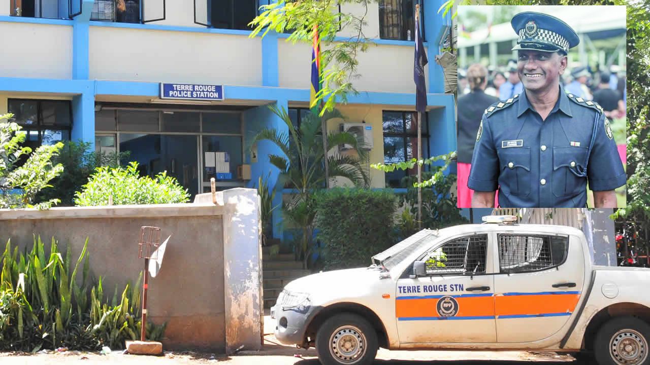 L'Assistant Surintendant Rajesh Moorghen (en médaillon sur la photo), a soumis l'un des suspects à un interrogatoire approfondi.