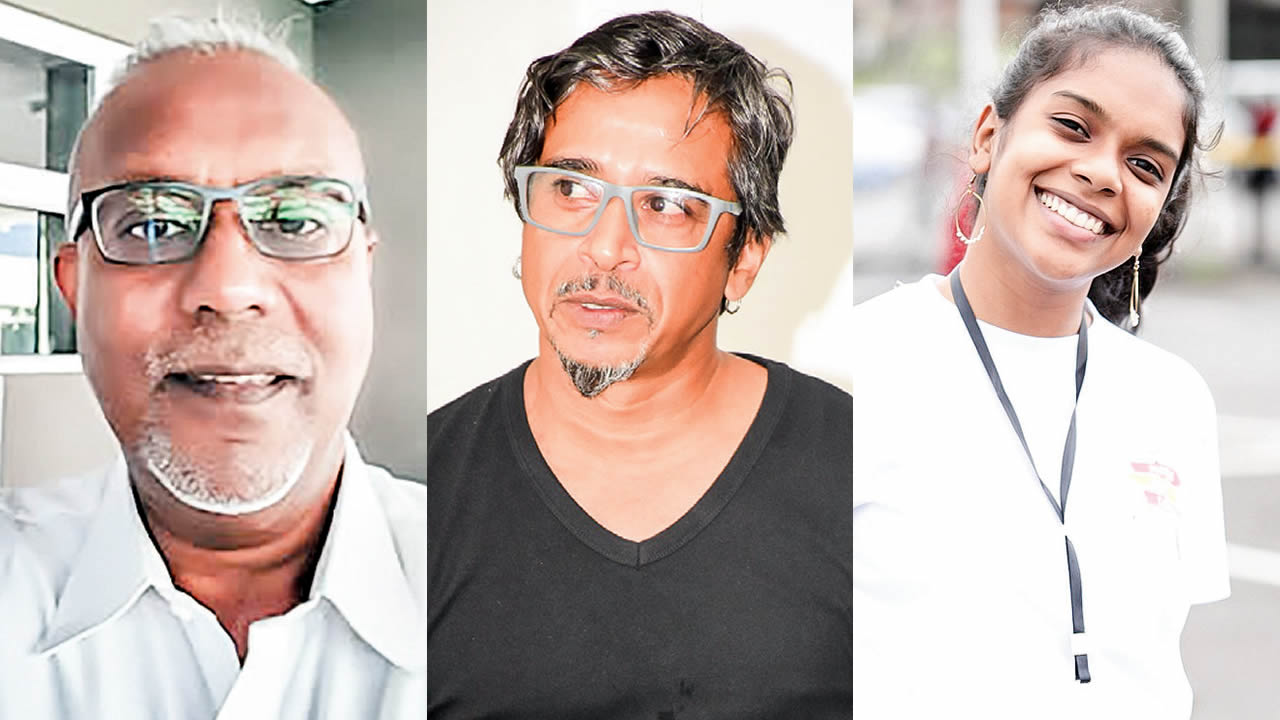 Imran Dhannoo, Jacques Achille et Jamie Cartick.