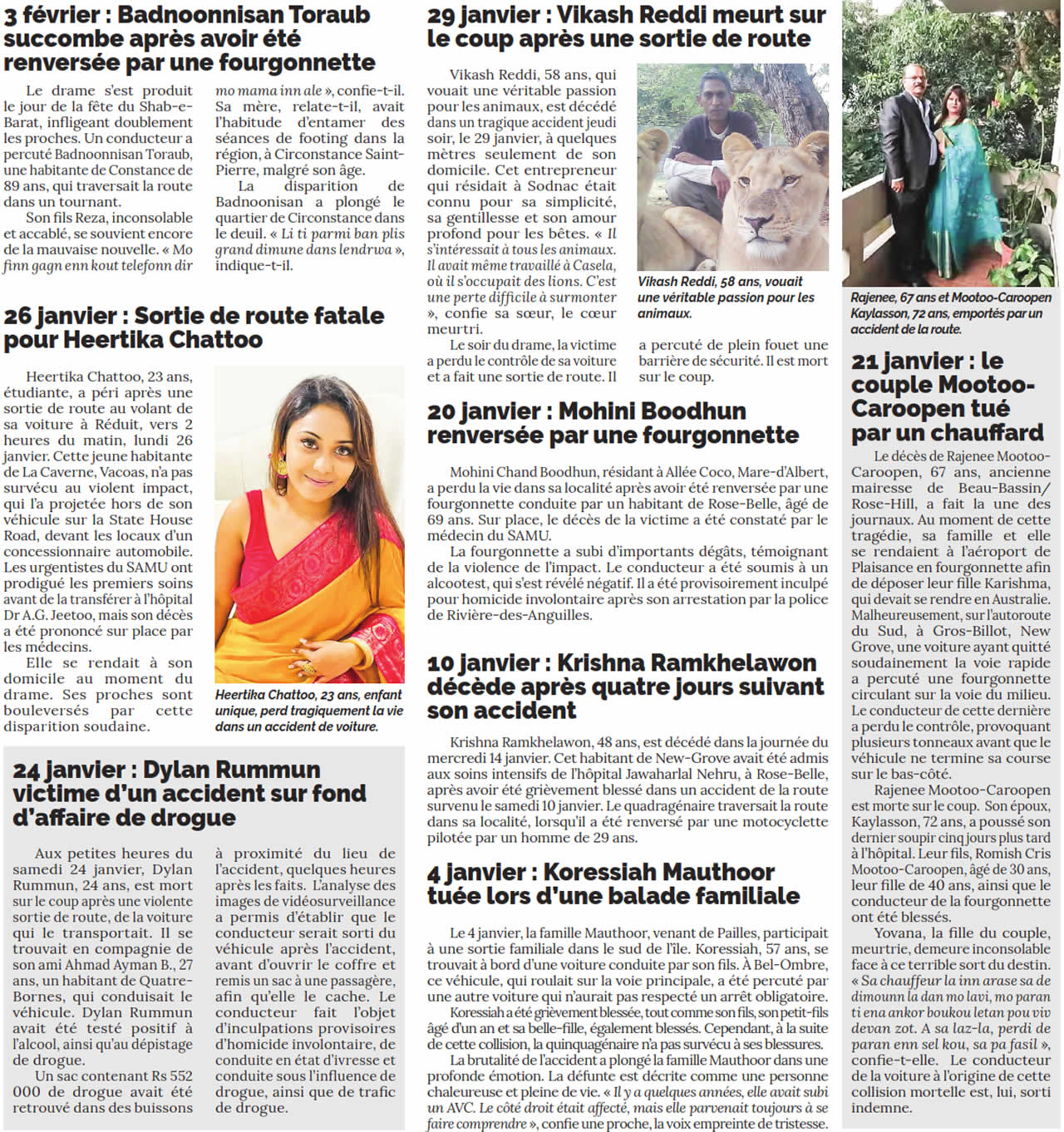 vies fauchées sur nos routes