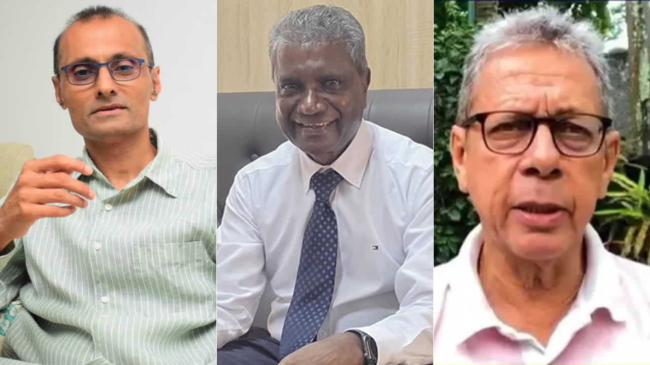 Ibrahim Malleck, Gassen Dorsamy et Alain Malherbe.