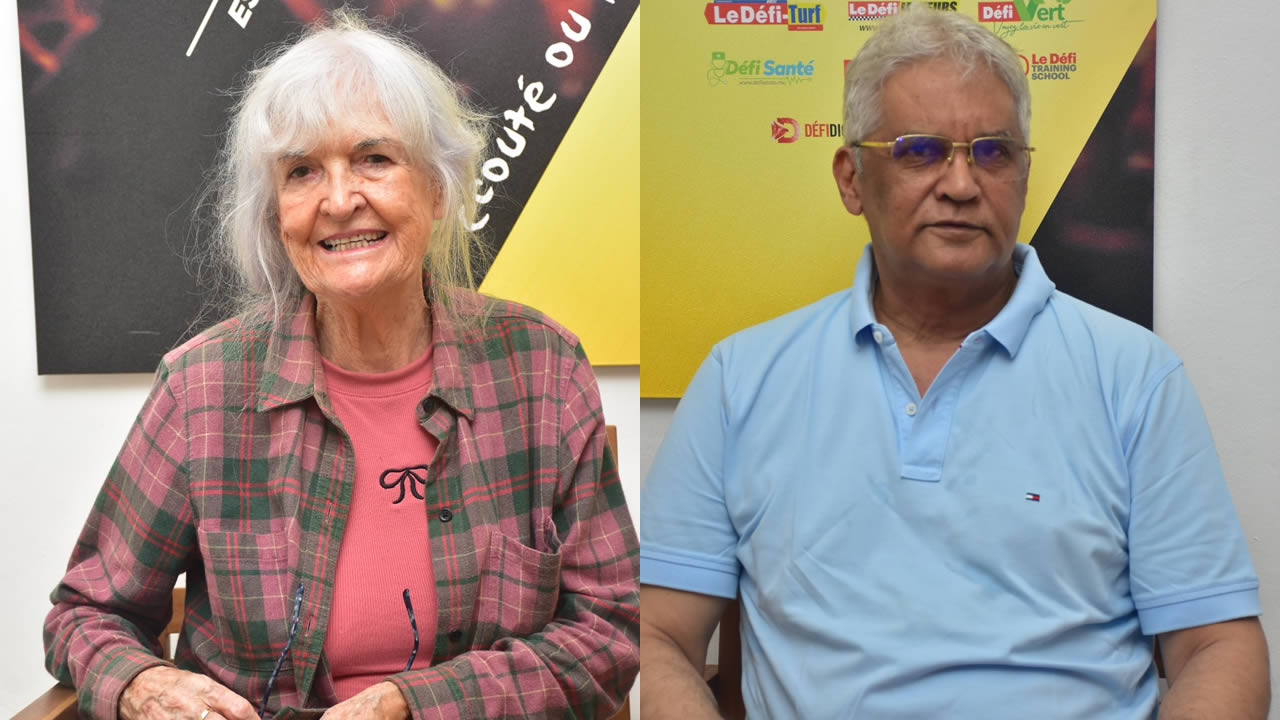 Lindsey Collen et Rama Valayden.