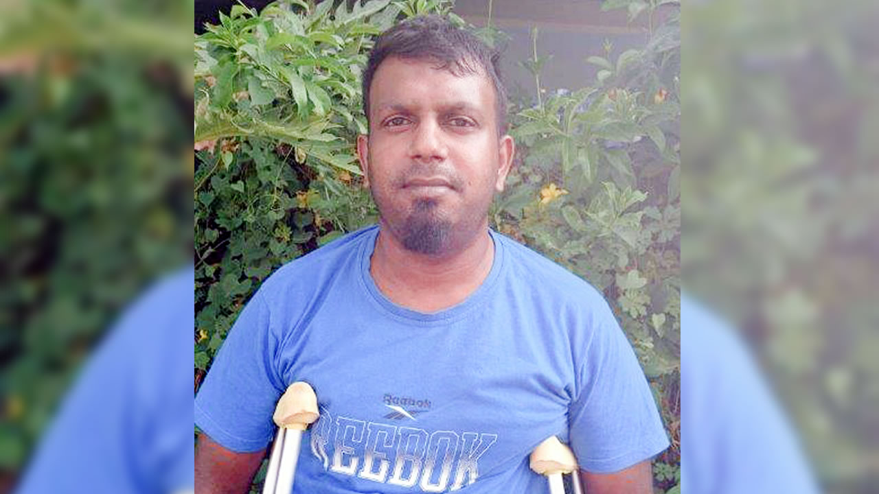 Bhovinash Ropon aspire à retrouver l’usage de son pied gauche..