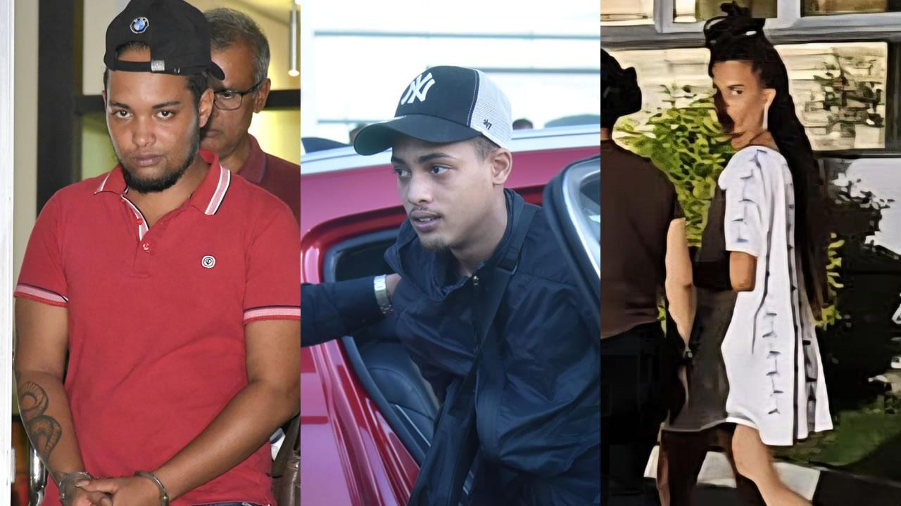 Rhony Emmanuel Rouget (en rouge) et Yvan Raphaël Rouget ont été conduits en cellule policière. Camilla Martin, libérée sur une base humanitaire, est attendue à la FCC ce mardi.