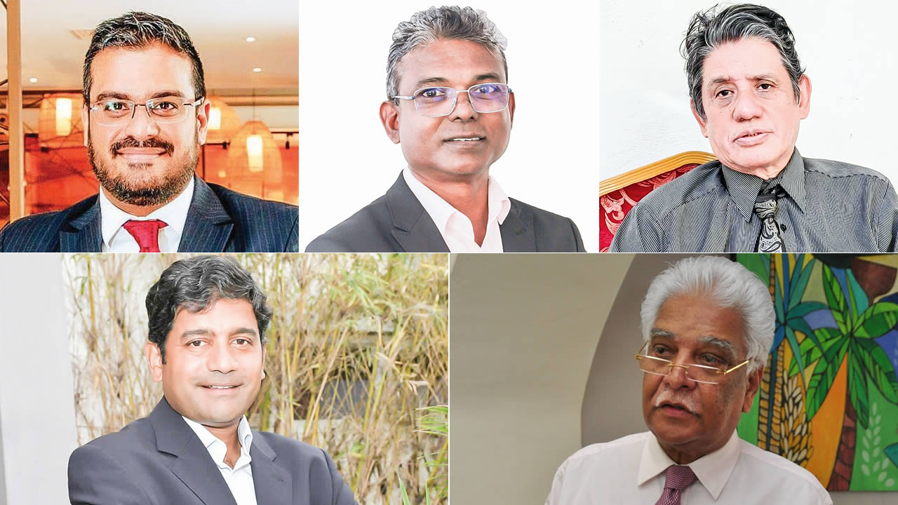 Avinaash Munohur, Dave Kissoondoyal, Jocelyn Chan Low, Jean-Luc Mootoosamy et Jean-Claude de l’Estrac