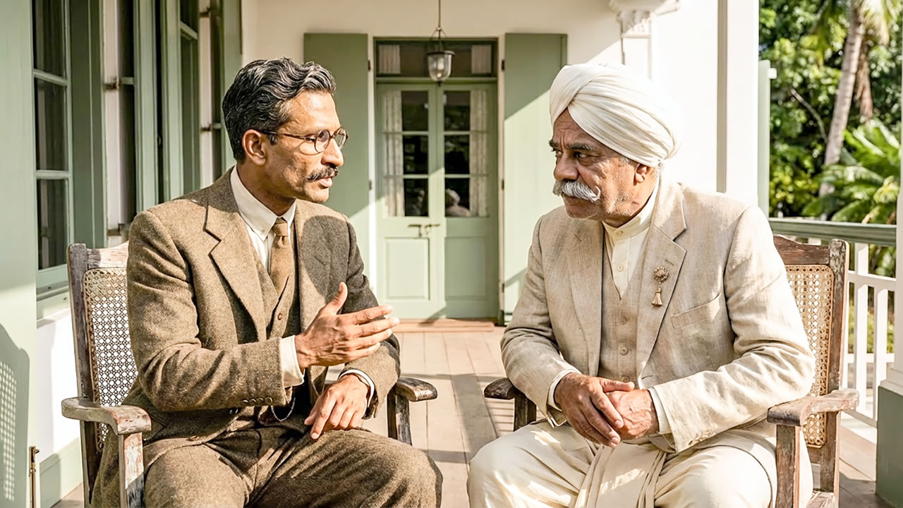 Reconstruction par IA de Dookhee Gungah et du Pandit Atmaram.