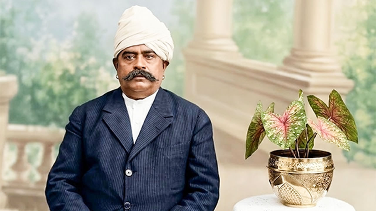 Photo officielle de Dookhee Gungah, vers 1925, colorisée.