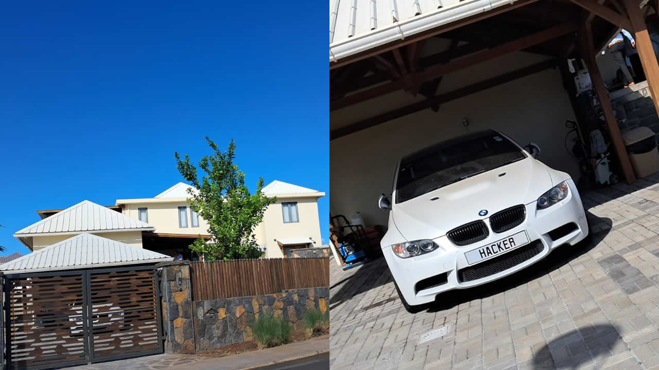 La luxueuse maison occupée par Keshwarsingh Nadan à Flic-en-Flac.