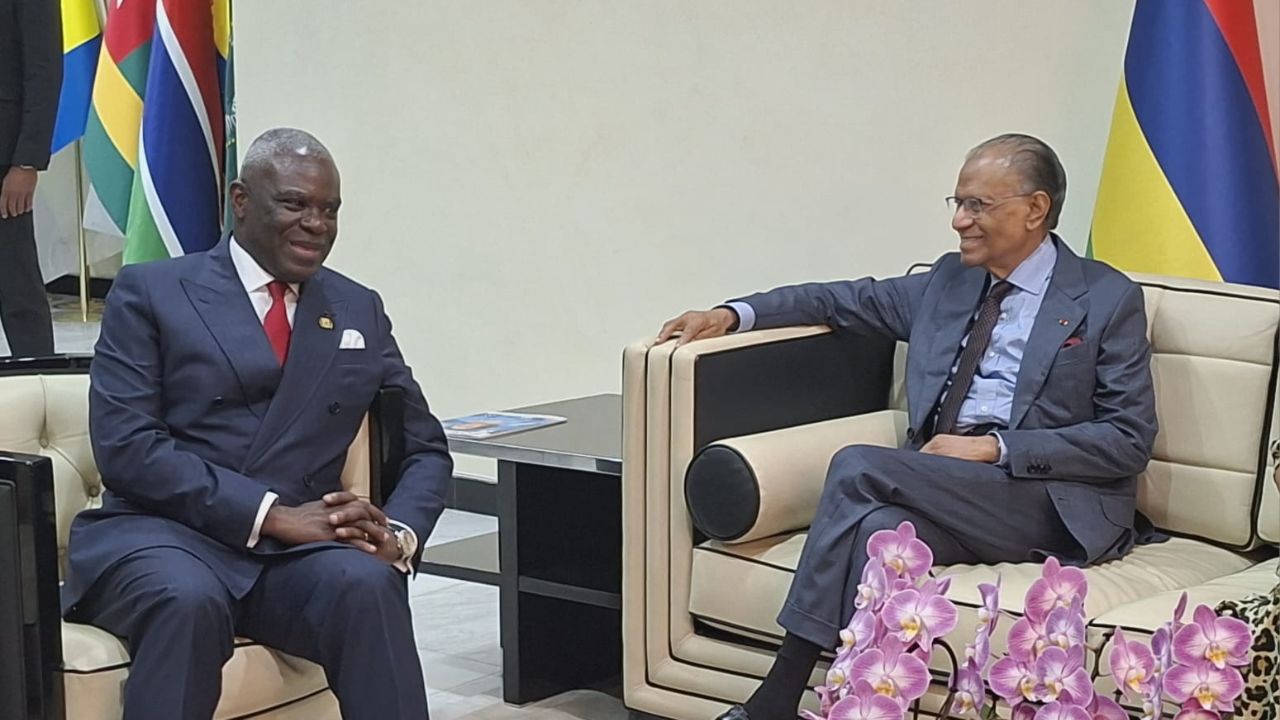 Les premier ministres congo et maurice