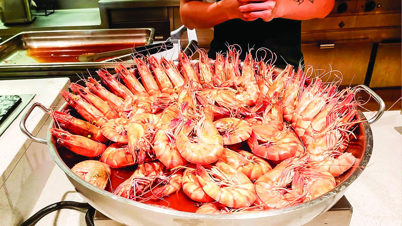Les produits de l’océan et les fruits de mer étaient à l’honneur lors de la croisière. 