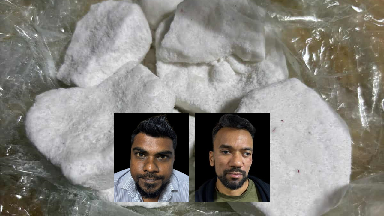 Les 100 g de drogue d’une valeur estimée a Rs 1 million. Ishraat Belal Juhoor. Nadeem Bheekun.