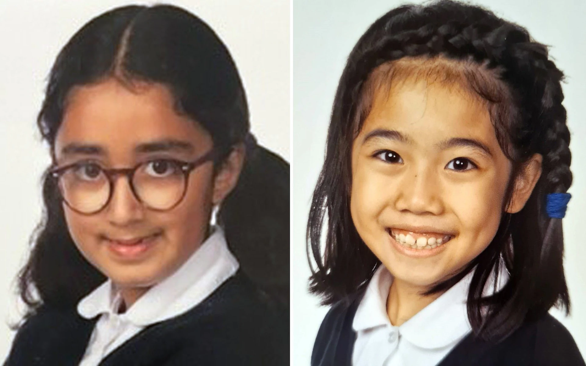 Nuria Sajjad (à gauche) et Selena Lau ont été tuées lorsqu’un Land Rover a percuté l’enceinte de leur école, où elles participaient à un goûter. Source : The Telegraph.