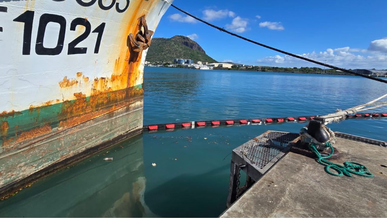 Déversement d’huile lourde dans le port 