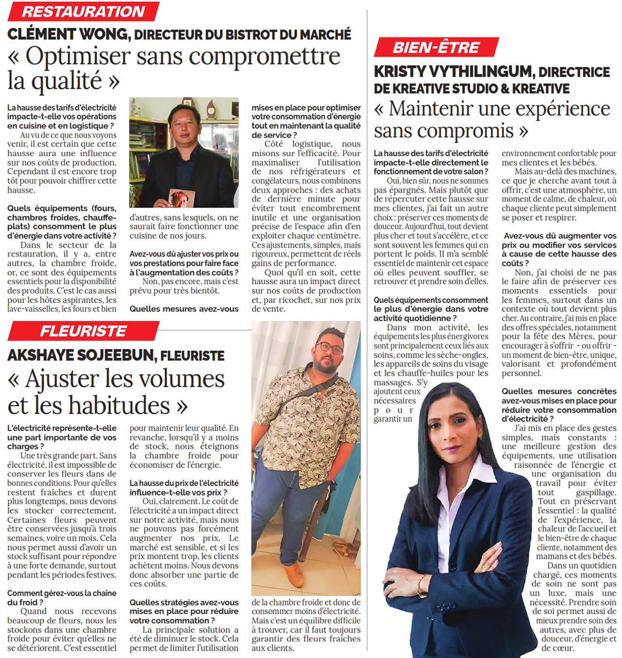 Hausse de l’électricité