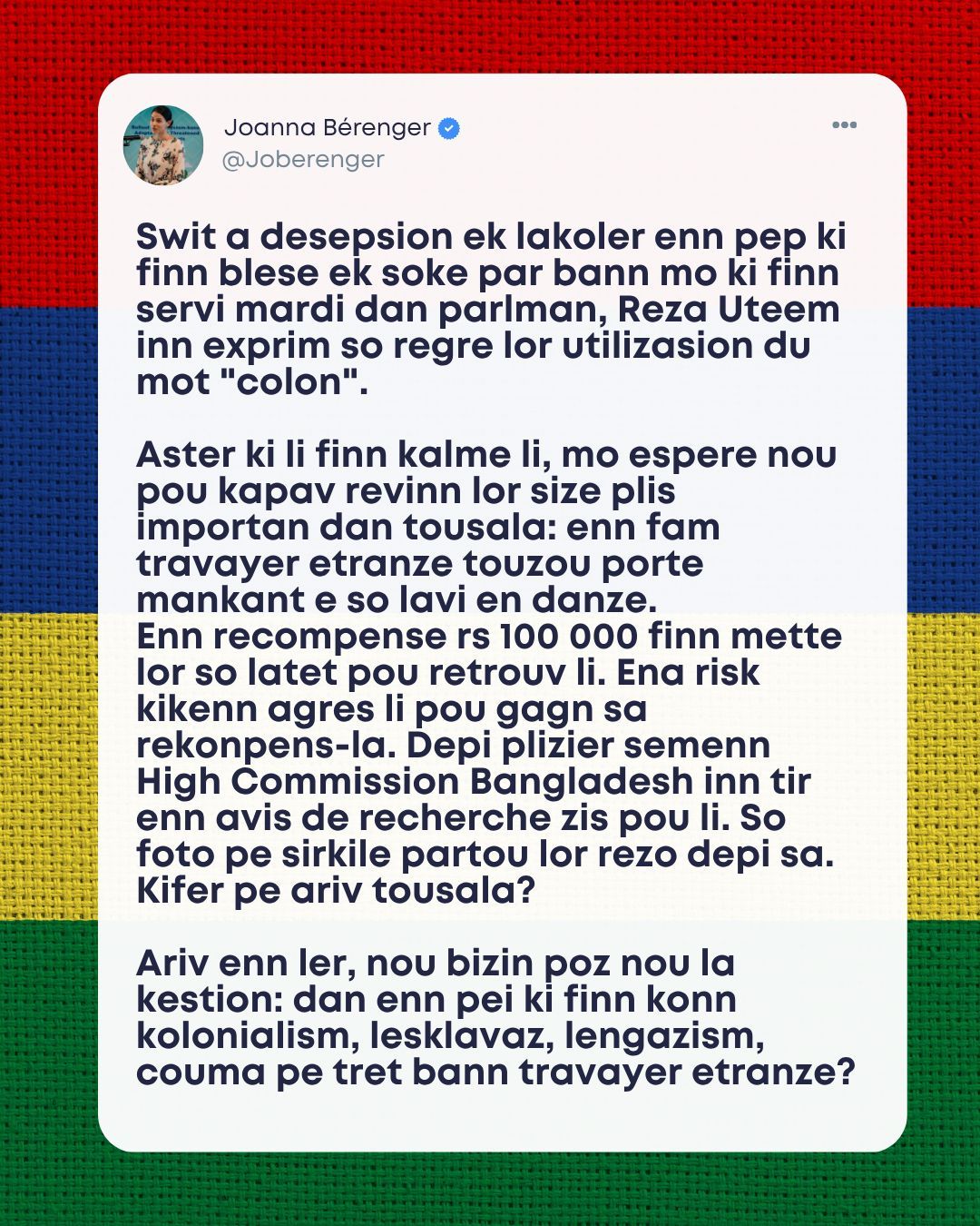 post de Joanna Berenger 280526