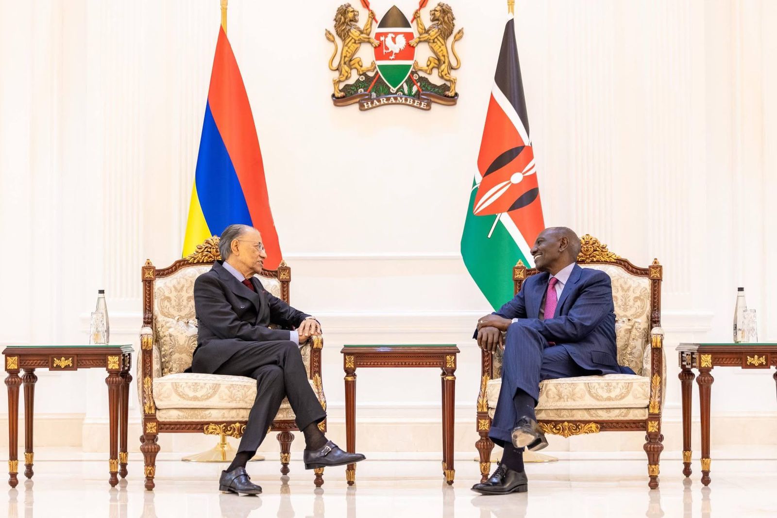 Sommet Africa Forward  le président kenyan William Ruto reçoit Navin Ramgoolam
