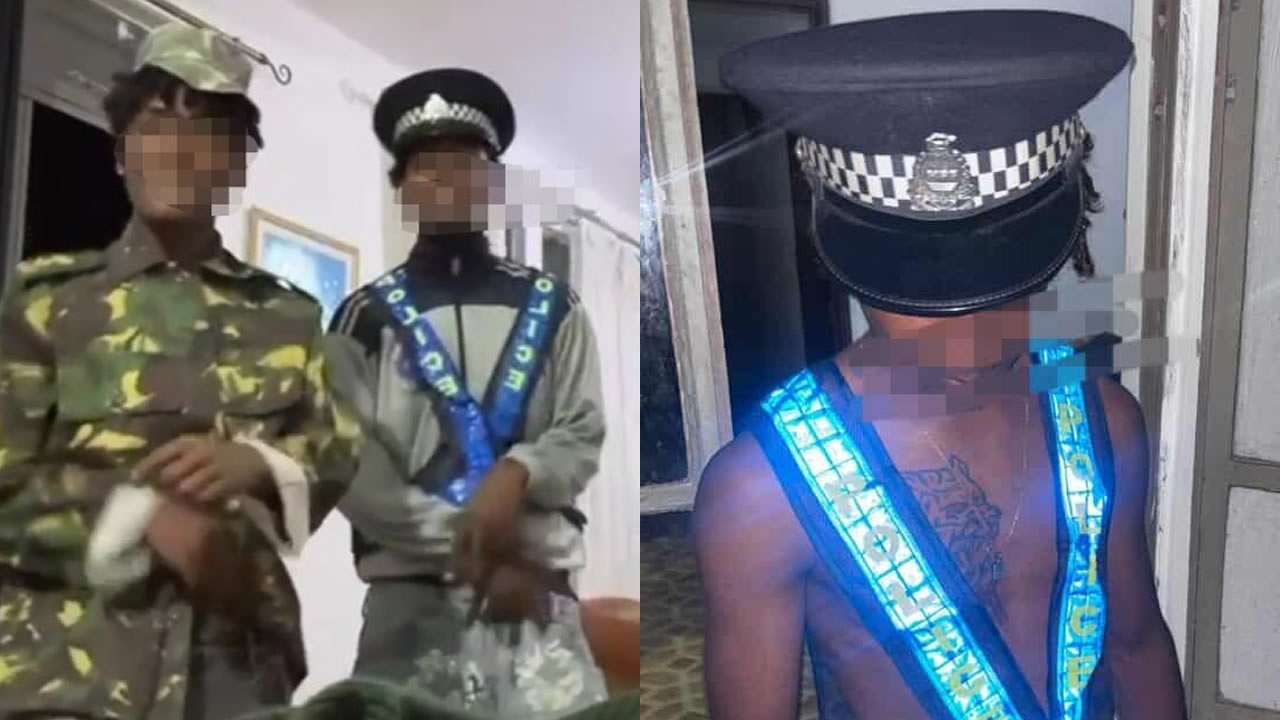 Ils s’amusent sur TikTok avec des combinaisons, des gilets et des casquettes de police.